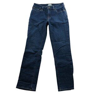 L.L.Bean Women Jeans Size 4 Favorite Fit Straight Leg Blue Denim Casual Mid Rise